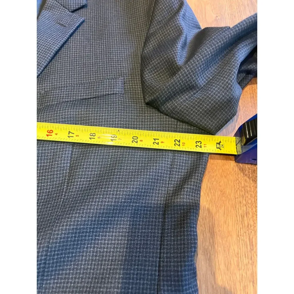 Kenneth Cole AWEARNESS Slim Fit‎ Blazer 46 Short Gray Wool Stretch Suit Jacket